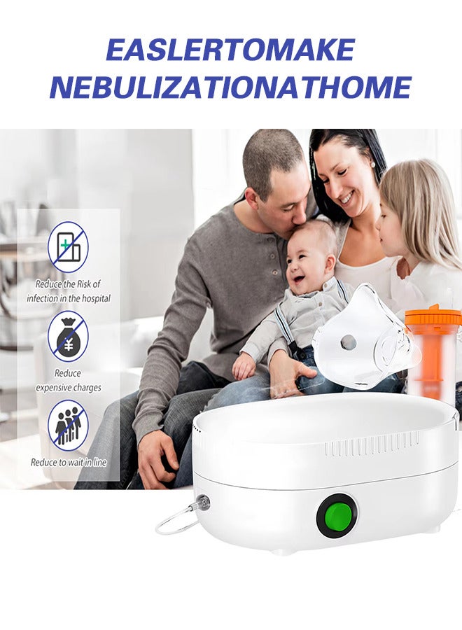 REMAX Compressor Nebulizer Machine , Electric Inhaler, Used To Nebulize Liquid Medications For Colds, Asthma, And Respiratory Illnesses, Compressed Air Technology, Suitable For Adults And Children. - Image 1